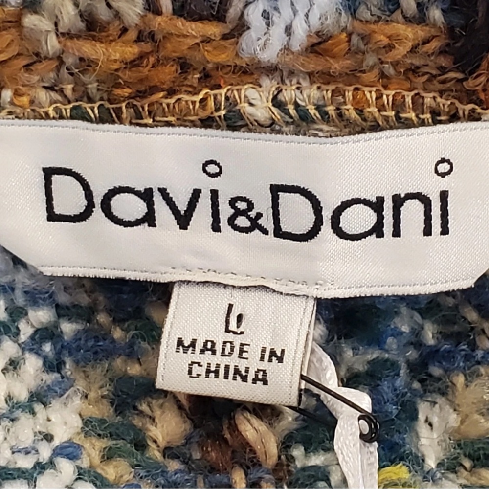 Davi & Dani- Large Multi-Coloured Tweed Cardigan Sweater Blazer Jacket.. - Picture 15 of 16